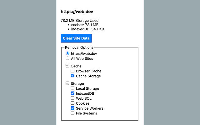 Clear Site Data - Simple Tool To Clear Site Cache or Storage Data